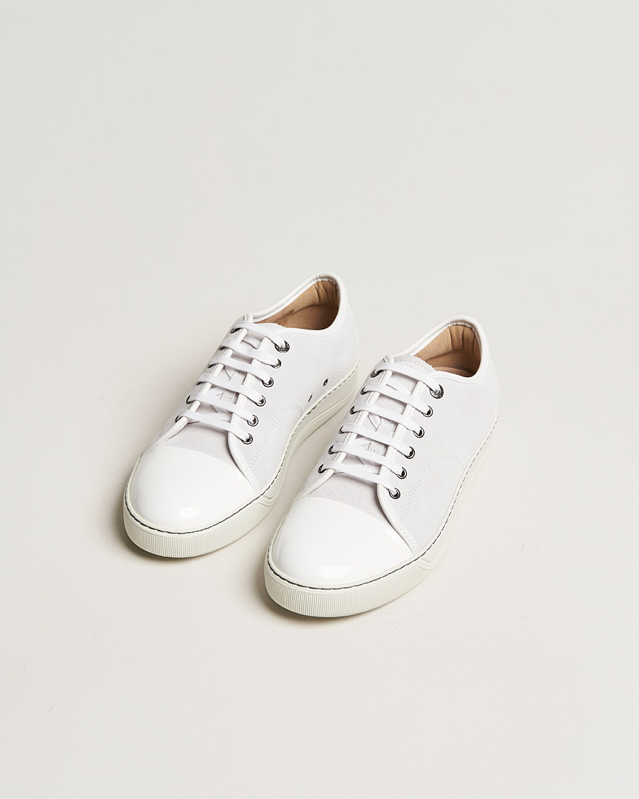 Herren |  | Lanvin | Patent Cap Toe Sneaker White