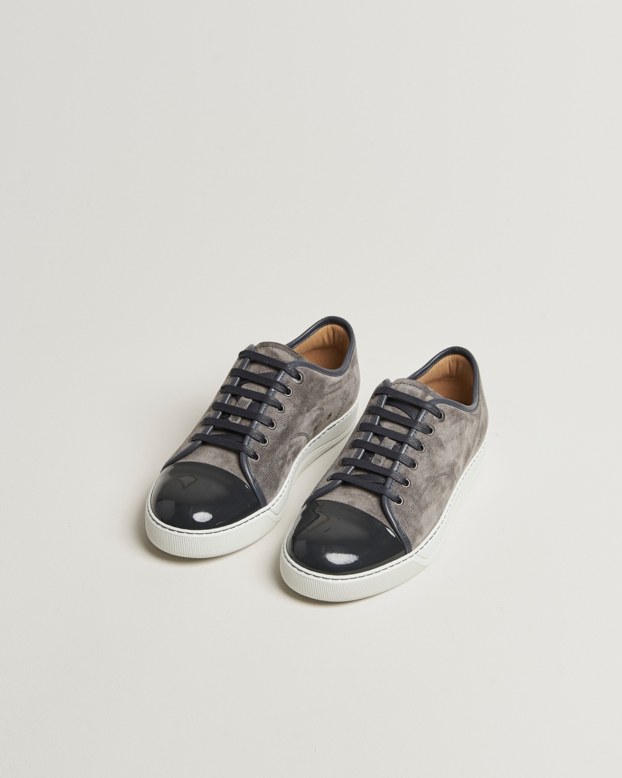 Herr | Sneakers | Lanvin | Patent Cap Toe Sneaker Dark Grey