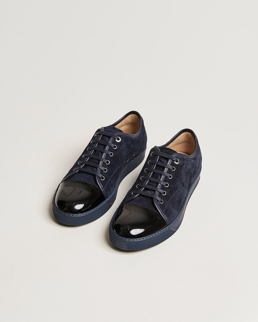 Herren | Lanvin Patent Cap Toe Sneaker Navy/Navy | Lanvin | Patent Cap Toe Sneaker Navy/Navy