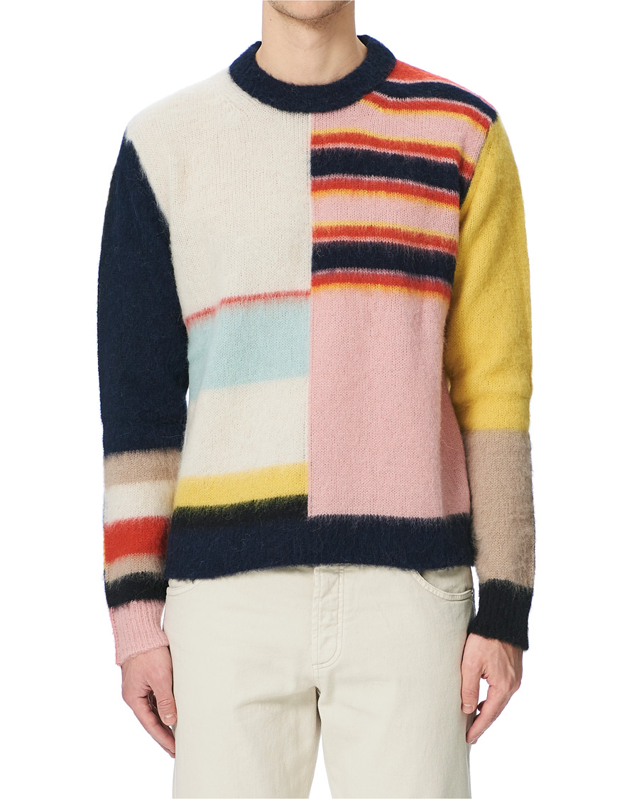 Herren | Pullover | Lanvin | Patchwork Sweater Navy/Cream