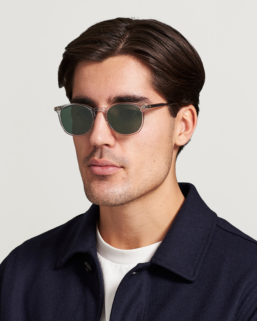 Herren | Gebogene Sonnenbrillen | Garrett Leight | Kinney 49 Sunglasses Transparent/Green