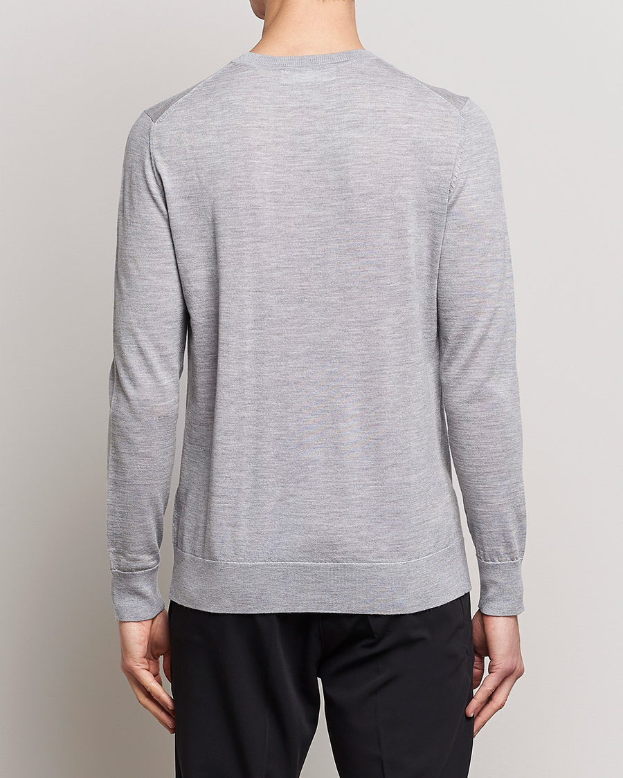 Herren | Pullover | Samsøe Samsøe | Flemming Superfine Merino Wool Crew Neck Grey Melange