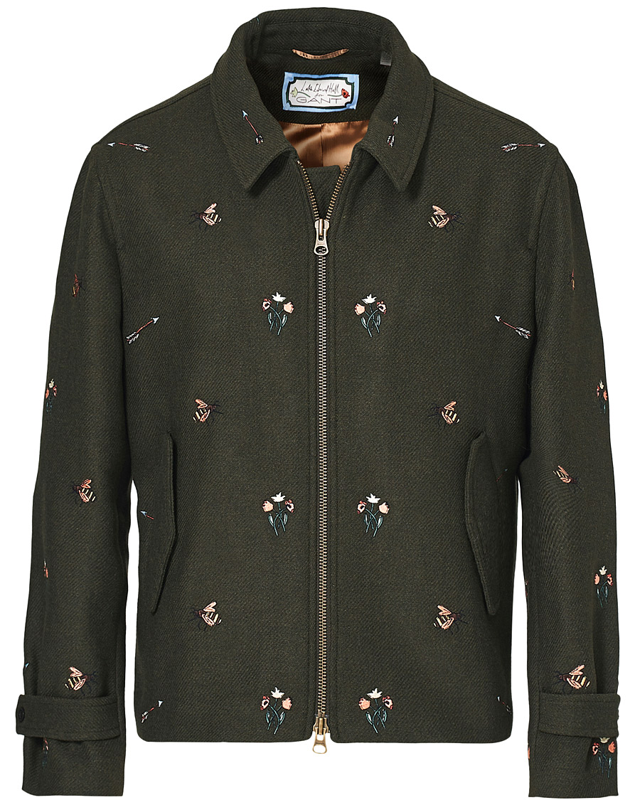 Herren | Jacken | GANT | Luke Edward Hall Emrodery Zip Jacket Tartan Green