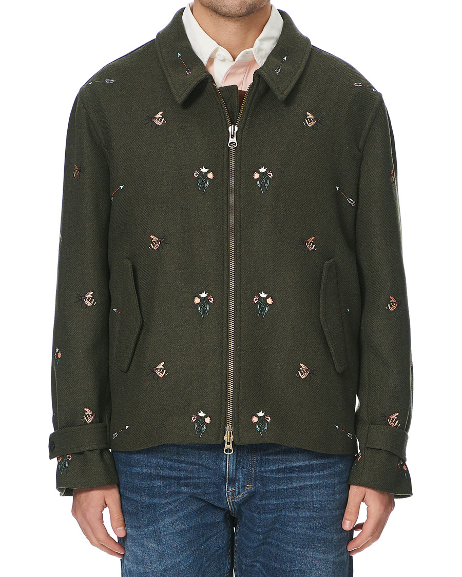 Herren | Jacken | GANT | Luke Edward Hall Emrodery Zip Jacket Tartan Green