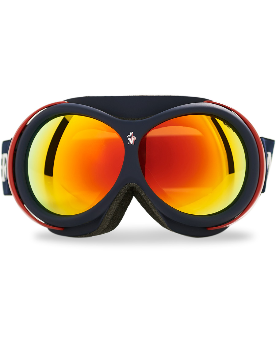 Herren | Moncler Lunettes ML0130 Goggles Blue/Red | Moncler Lunettes | ML0130 Goggles Blue/Red