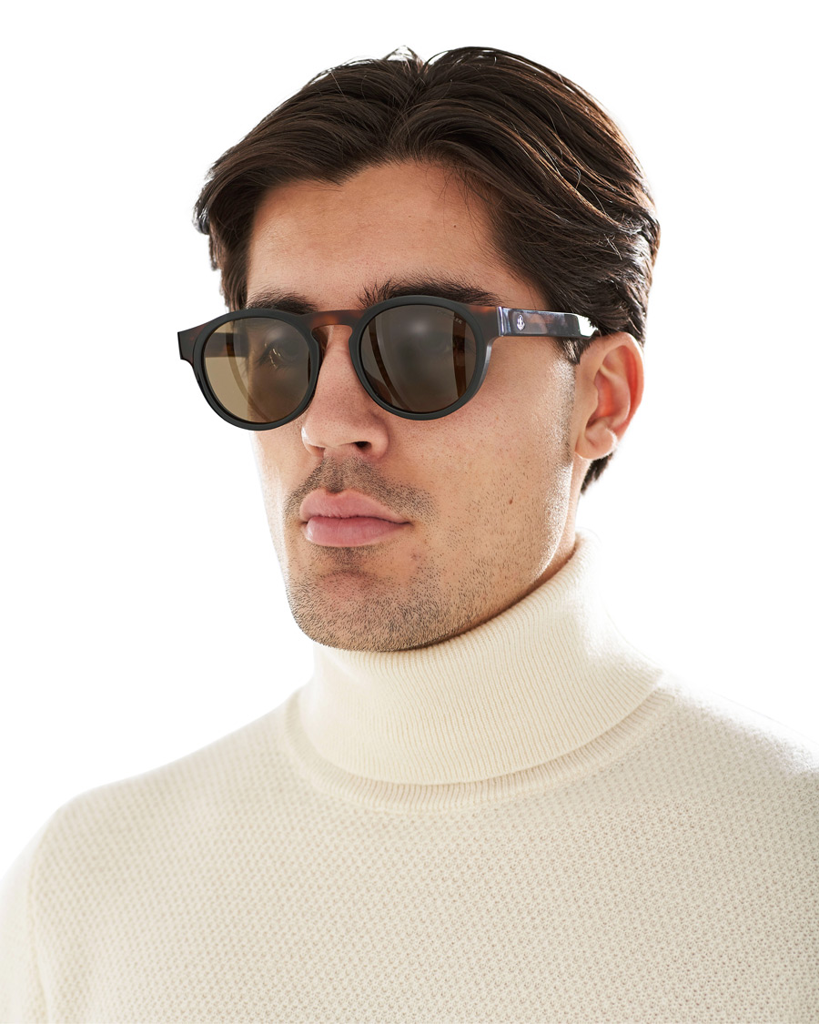 Herren | Moncler Lunettes ML0099 Sunglasses Black/Havana | Moncler Lunettes | ML0099 Sunglasses Black/Havana