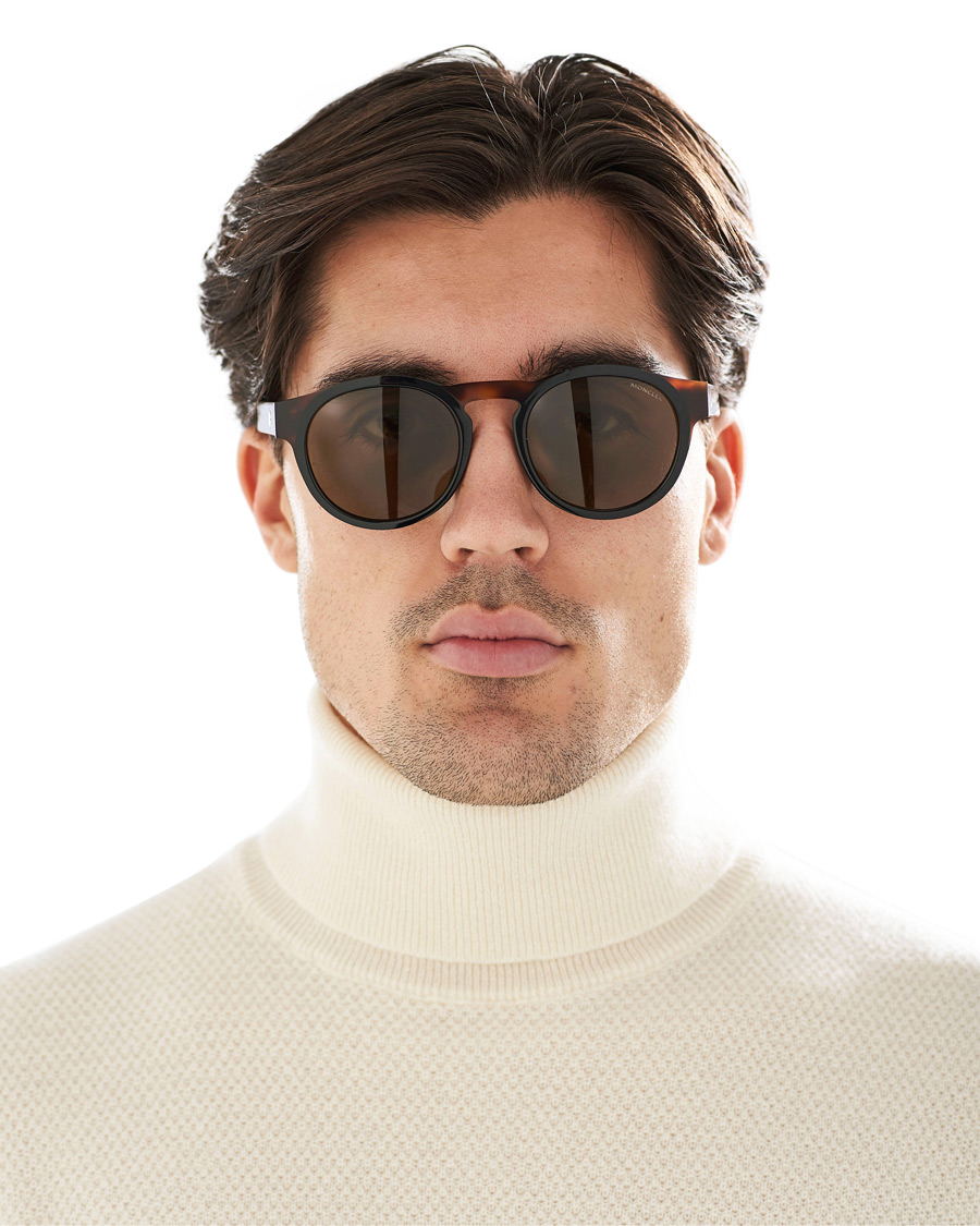 Herren | Moncler Lunettes ML0099 Sunglasses Black/Havana | Moncler Lunettes | ML0099 Sunglasses Black/Havana