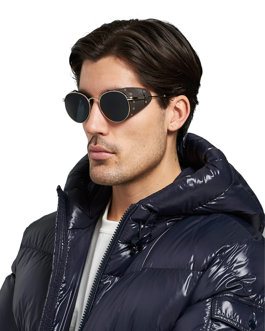 Herren | Moncler Lunettes Blazon Polarized Sunglasses Gold/Brown | Moncler Lunettes | Blazon Polarized Sunglasses Gold/Brown