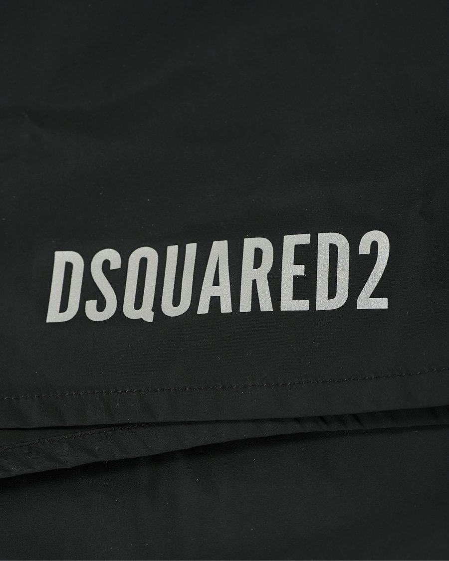 Herren | Badehosen | Dsquared2 | Icon Boxer Mid Swimshorts Black/Silver