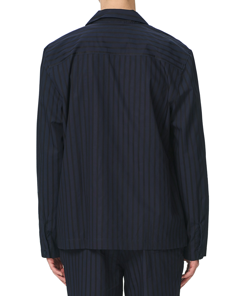 Herren | Schlafanzüge & Bademäntel | Sunspel | Pyama Shirt Navy Dobby Stripe