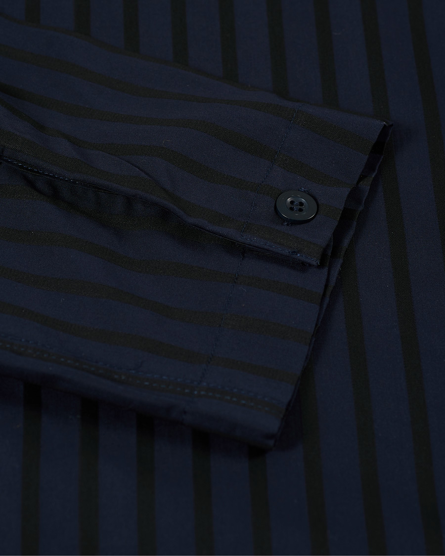 Herren | Schlafanzüge & Bademäntel | Sunspel | Pyama Shirt Navy Dobby Stripe