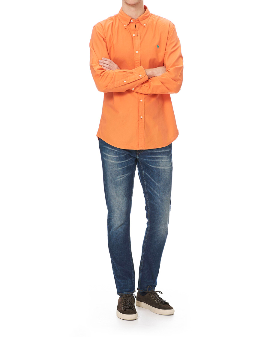 Herren | Hemden | Polo Ralph Lauren | Slim Fit Garment Dyed Oxford Shirt Orange
