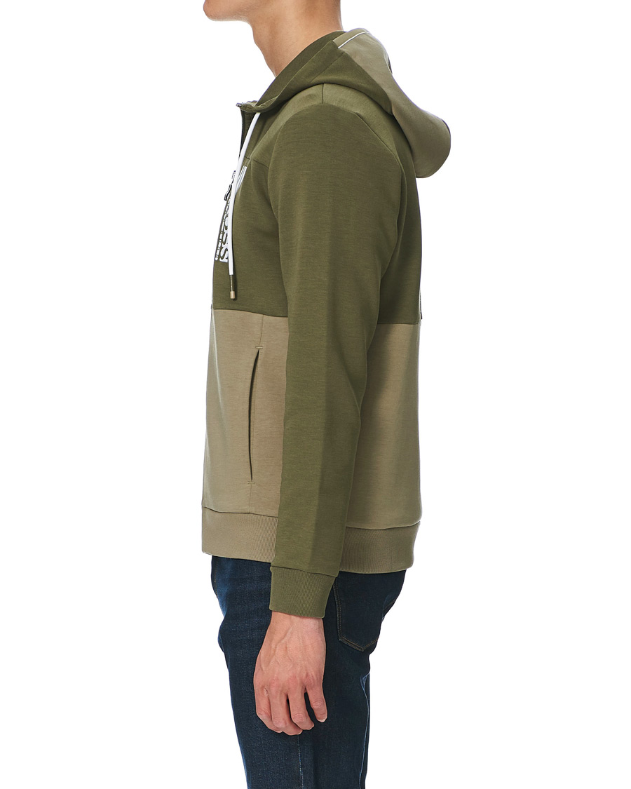 Herren | Pullover | BOSS GREEN | BOSS Athleisure Saggy Full Zip Hoodie Dark Green