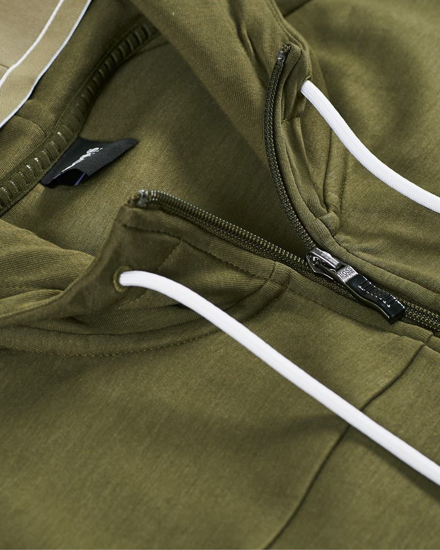 Herren | Pullover | BOSS GREEN | BOSS Athleisure Saggy Full Zip Hoodie Dark Green