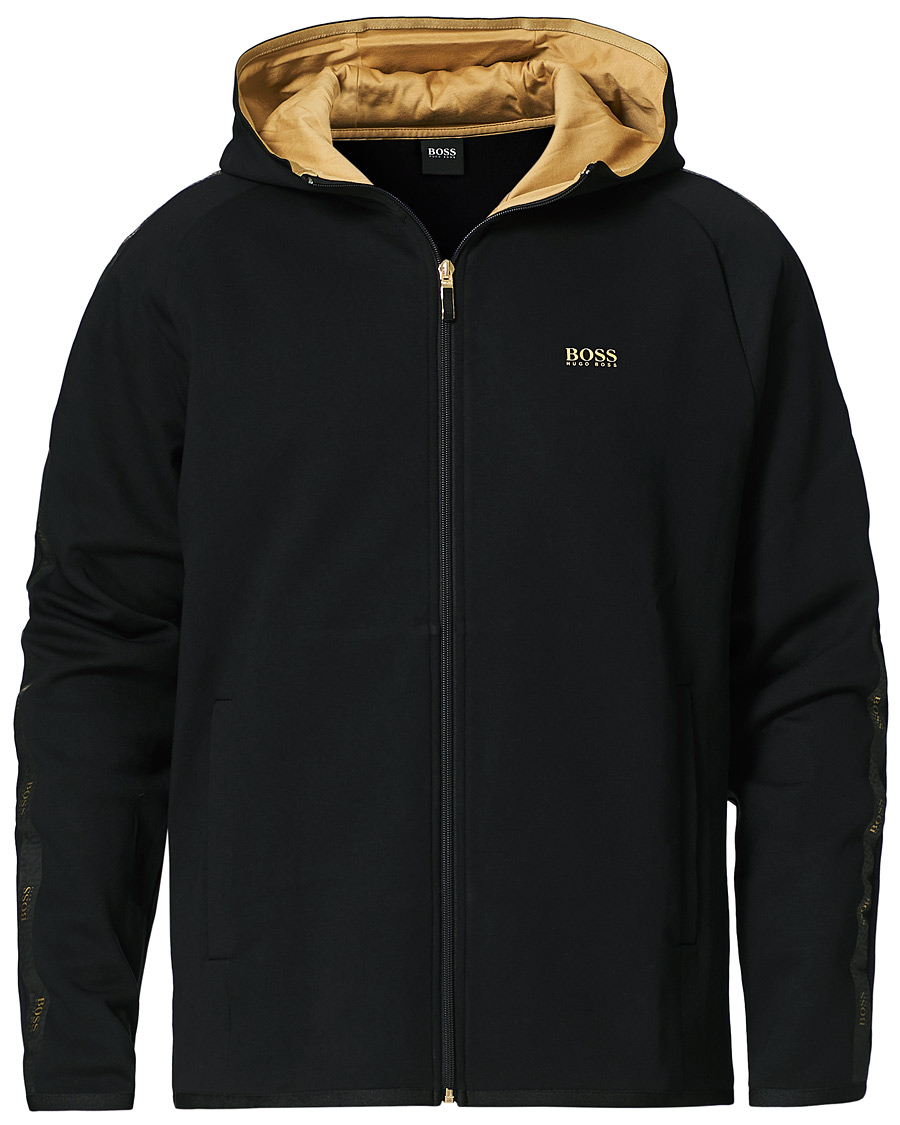 Herren | Pullover | BOSS GREEN | BOSS Athleisure Saggy Taped Full Zip Hoodie Black