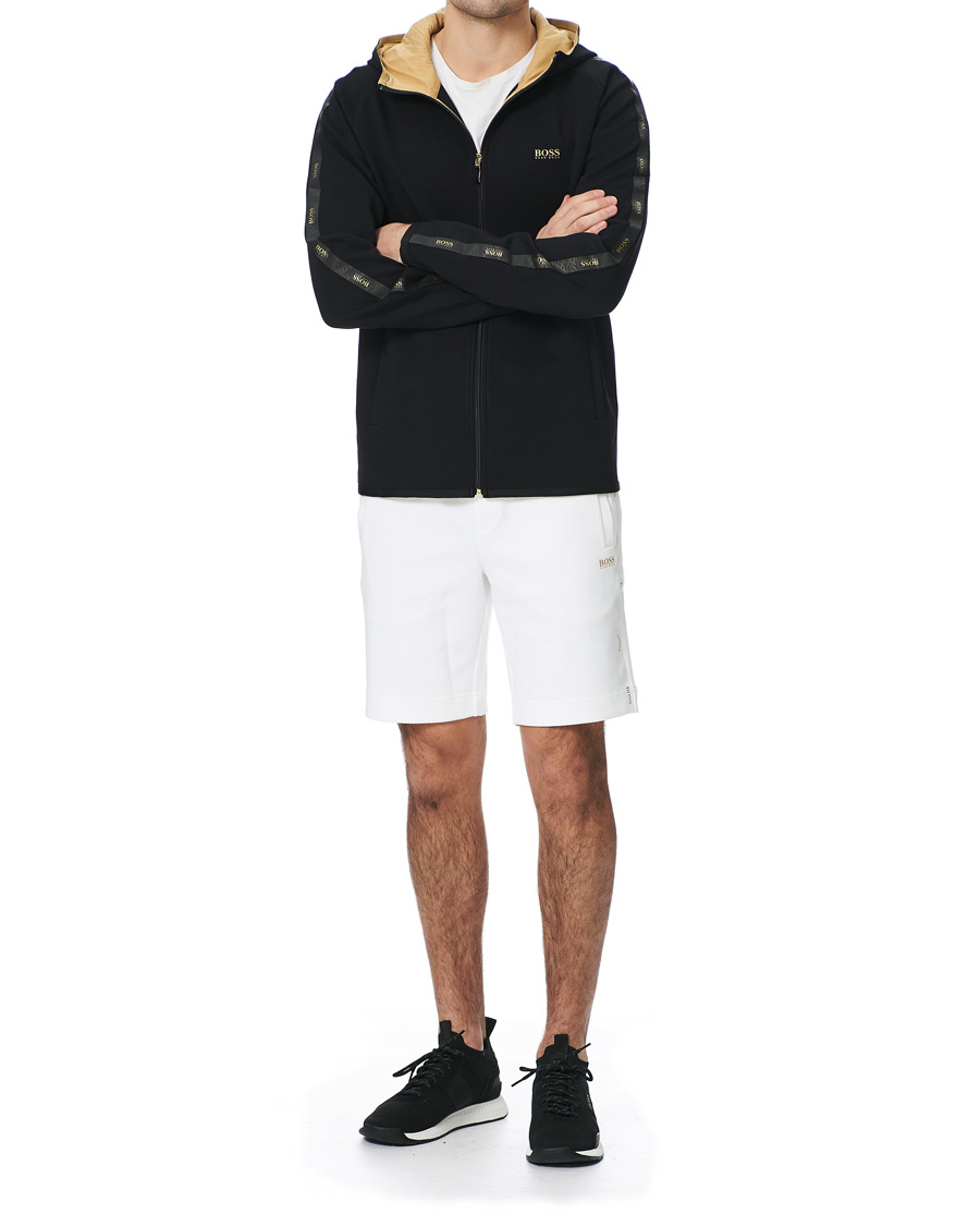 Herren | Pullover | BOSS GREEN | BOSS Athleisure Saggy Taped Full Zip Hoodie Black
