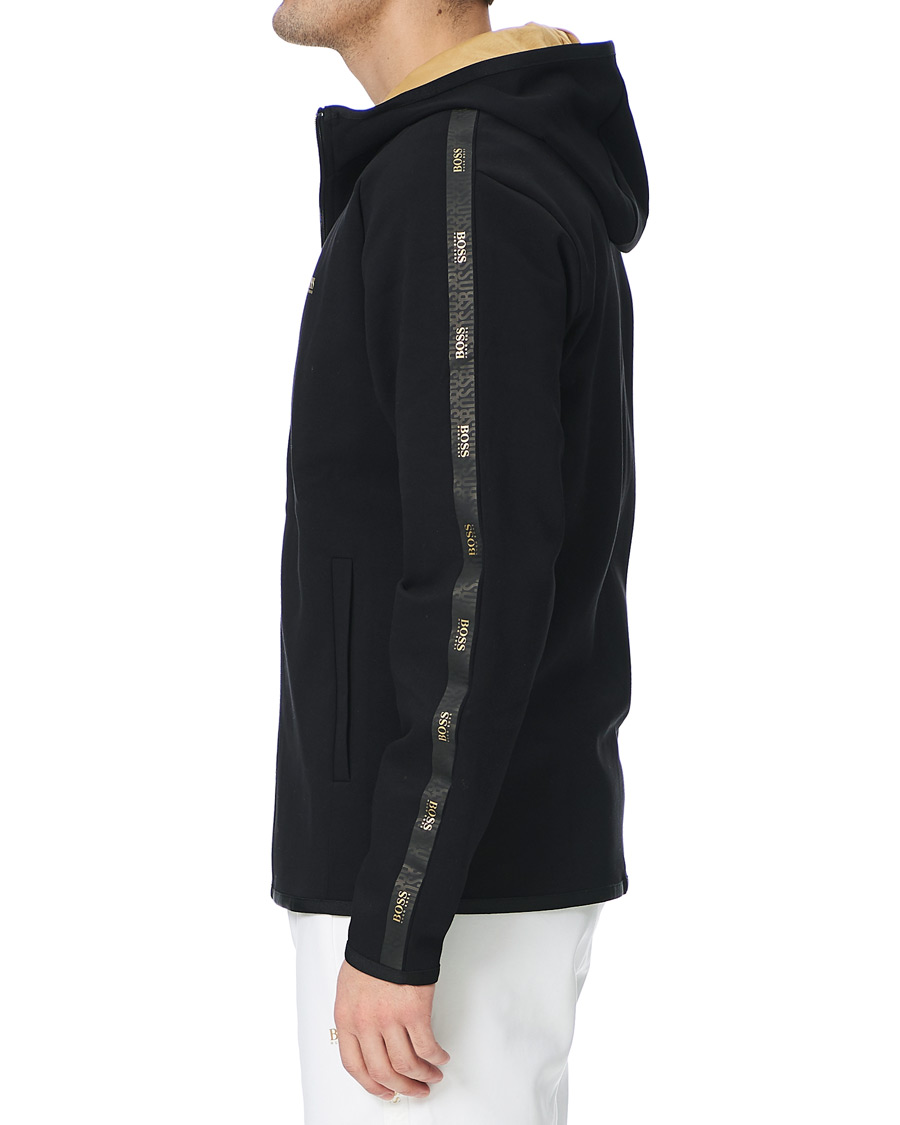 Herren | Pullover | BOSS GREEN | BOSS Athleisure Saggy Taped Full Zip Hoodie Black