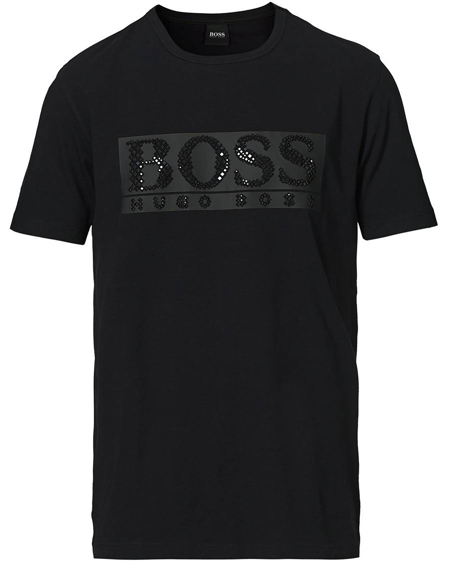 Herren | T-Shirts | BOSS GREEN | BOSS Athleisure Diamond Logo Crew Neck Tee Black
