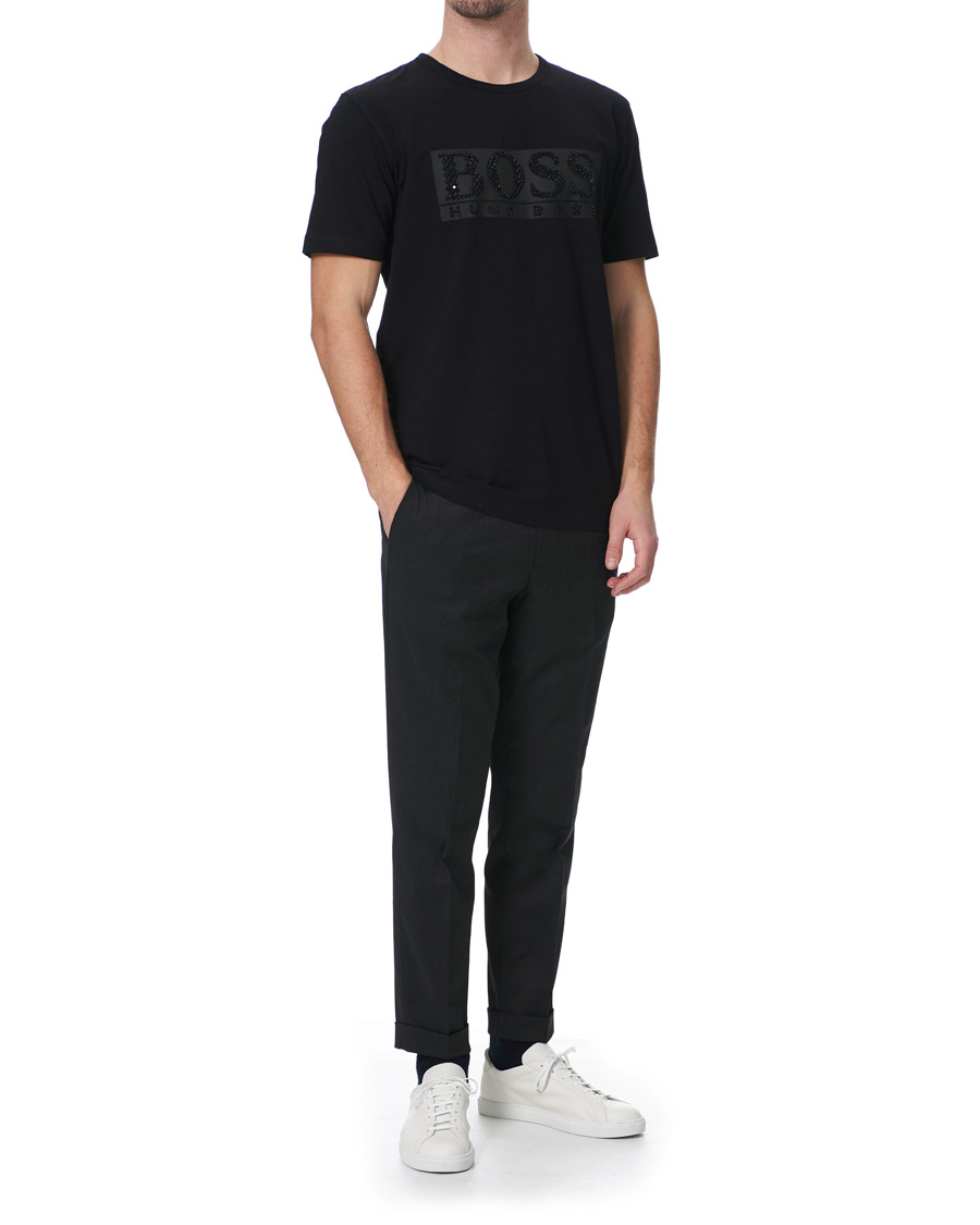 Herren | T-Shirts | BOSS GREEN | BOSS Athleisure Diamond Logo Crew Neck Tee Black