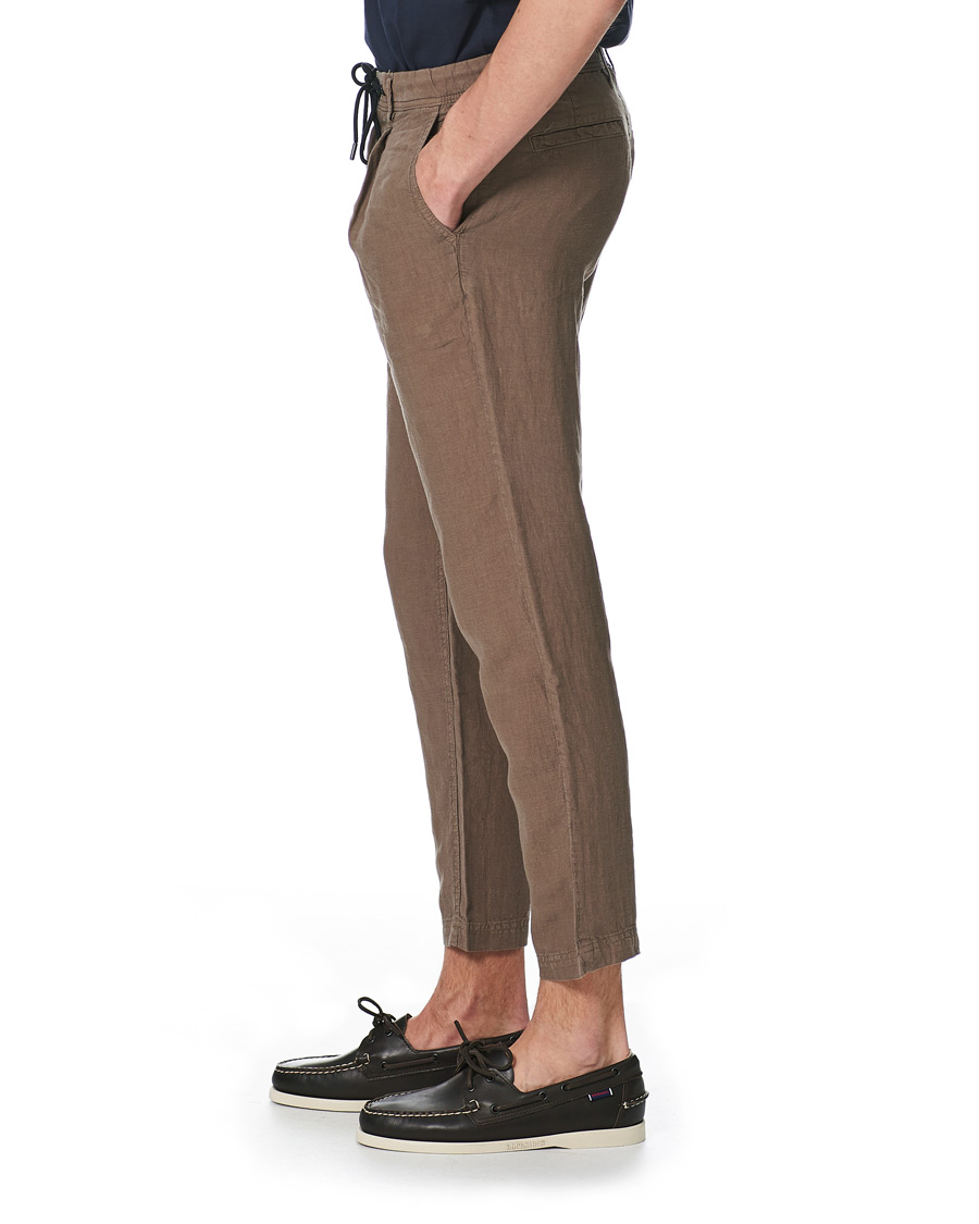 Herren | Hosen | BOSS ORANGE | BOSS Casual Symon Linen Drawstring Pants Khaki