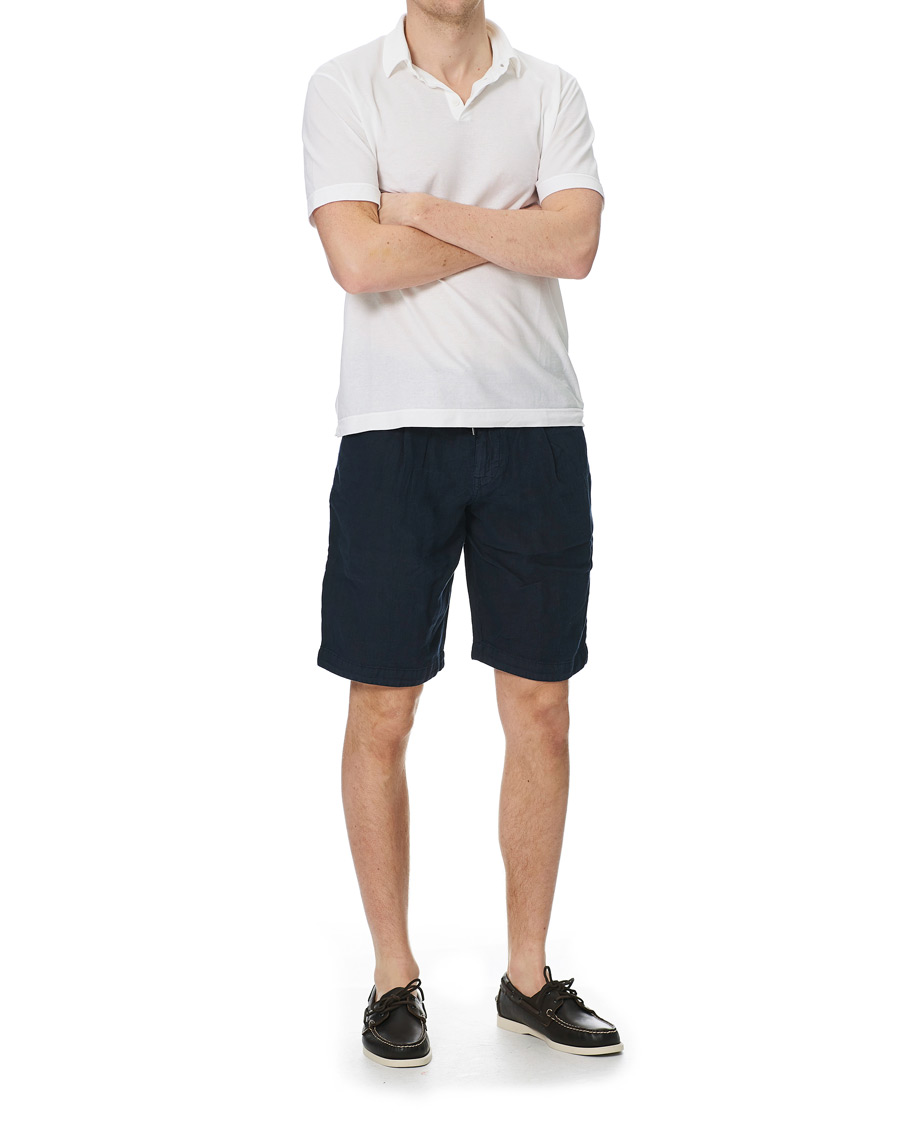 Herren | Shorts | BOSS ORANGE | BOSS Casual Symon Linen Drawstring Shorts Dark Blue