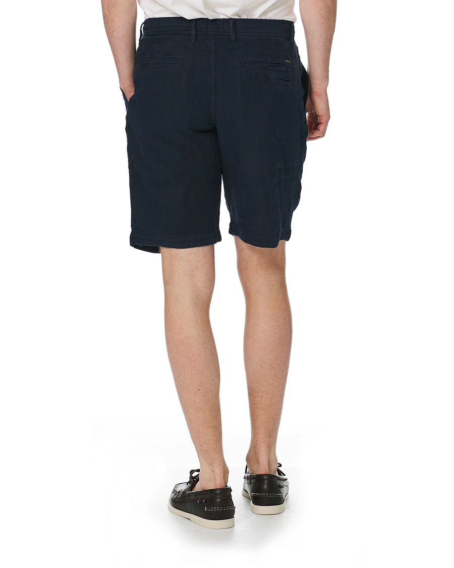 Herren | Shorts | BOSS ORANGE | BOSS Casual Symon Linen Drawstring Shorts Dark Blue