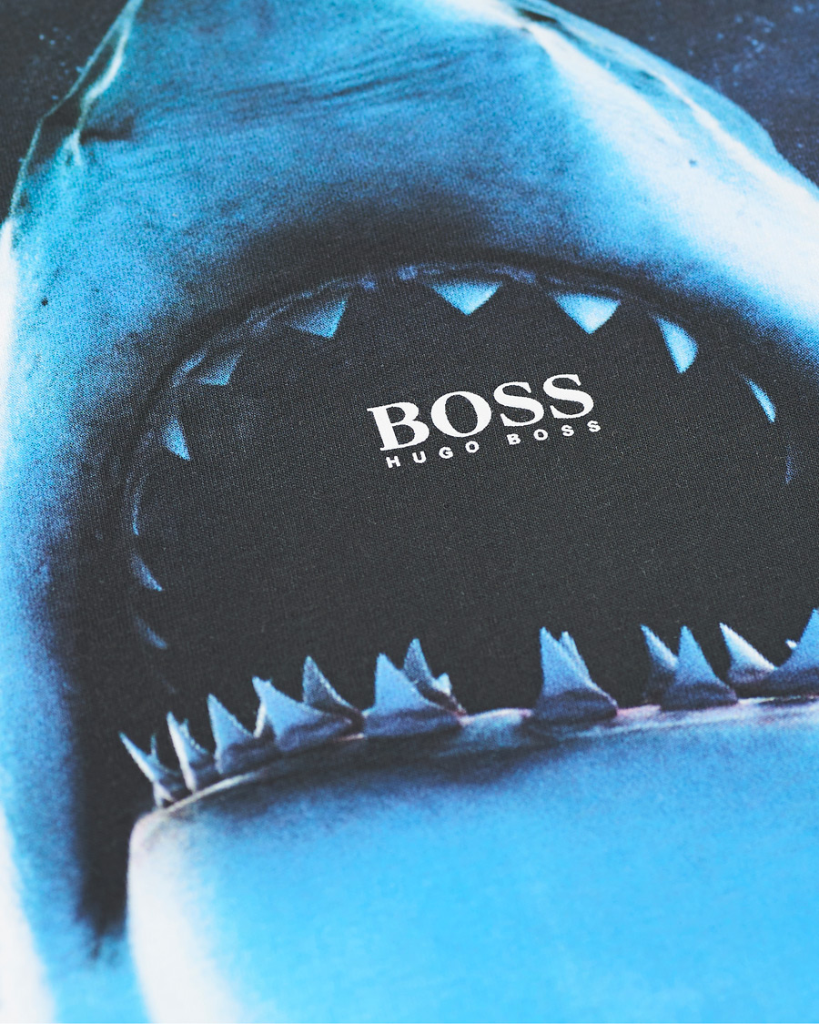 Herren | T-Shirts | BOSS ORANGE | BOSS Casual Noah Printed Shark Crew Neck Tee White