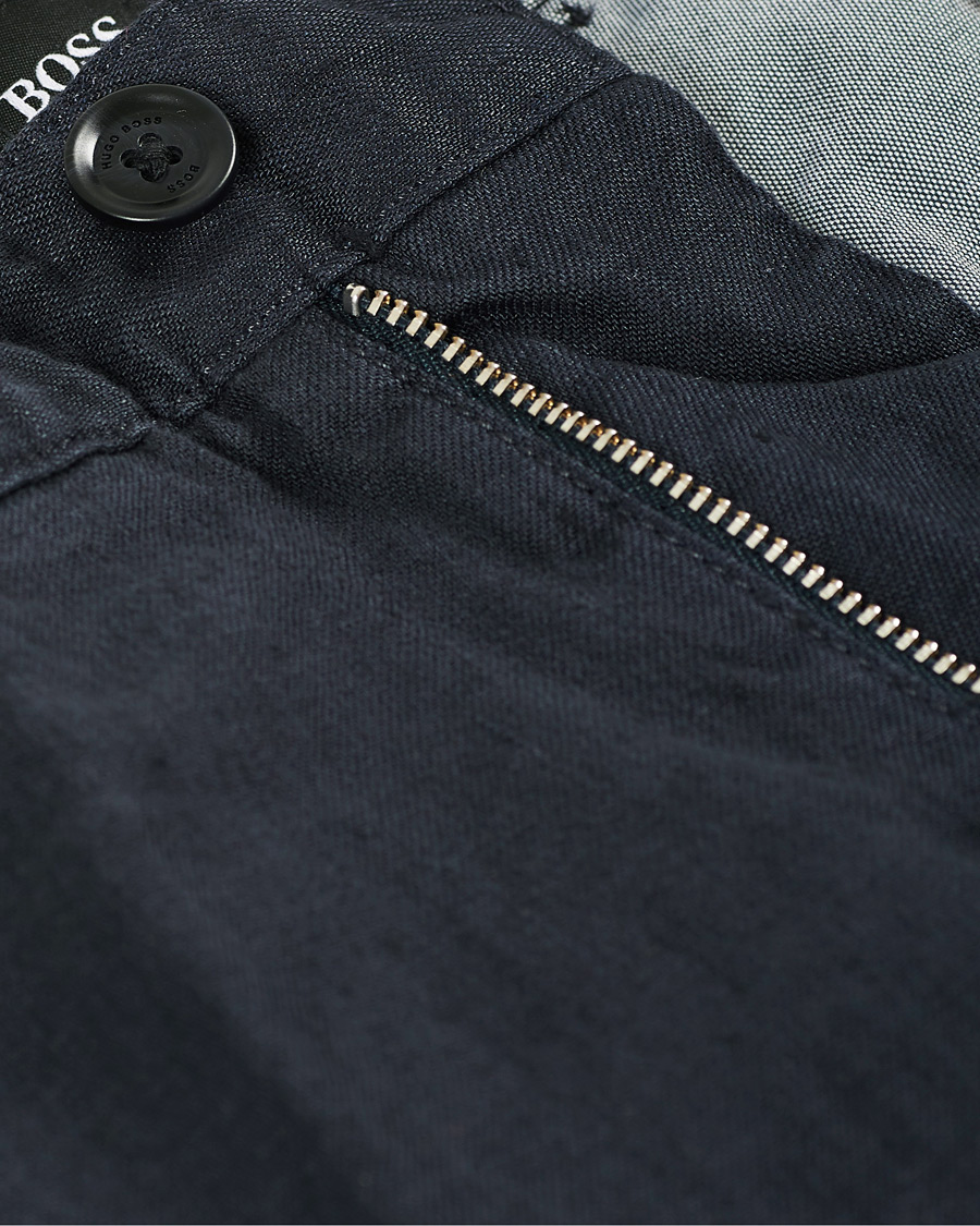 Herren | Hosen | BOSS BLACK | BOSS Crigan Linen Pants Dark Blue
