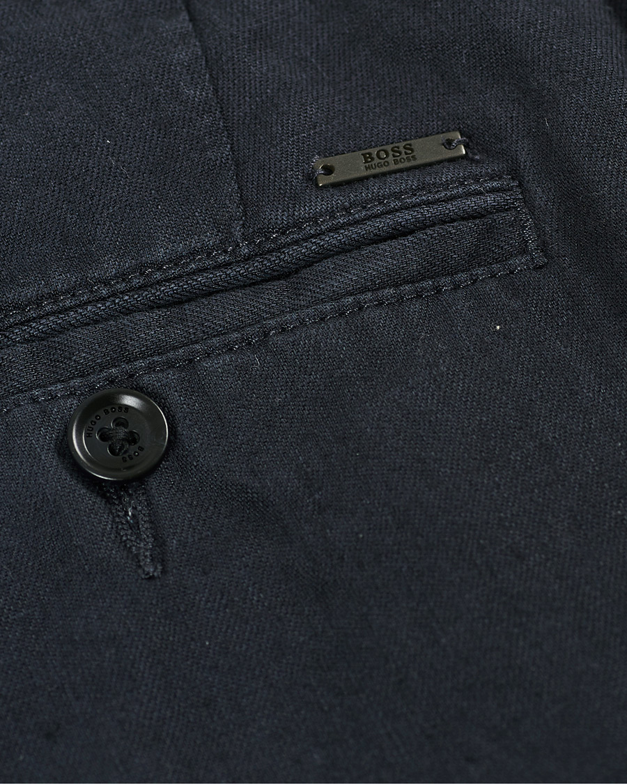 Herren | Hosen | BOSS BLACK | BOSS Crigan Linen Pants Dark Blue