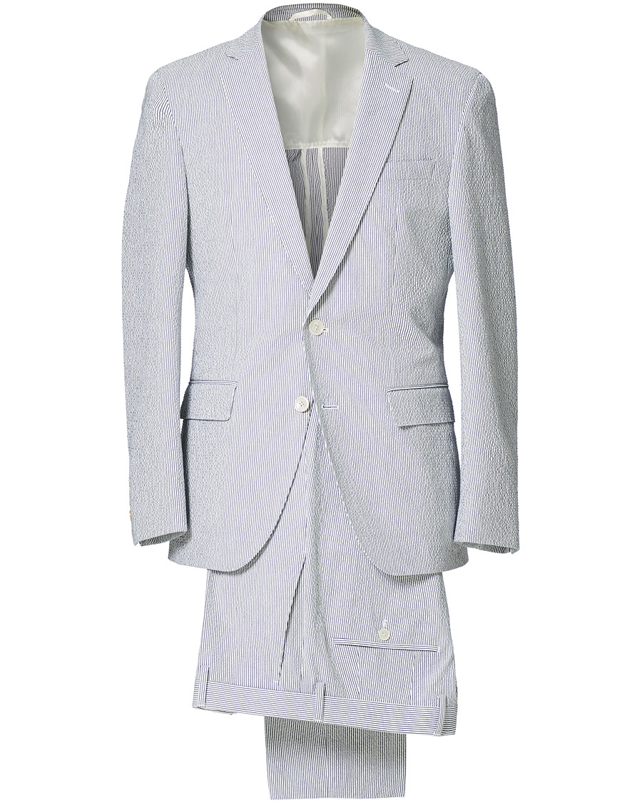 Herren | Anzüge | BOSS BLACK | BOSS Helford/Gander3 Seersucker Suit Open Grey