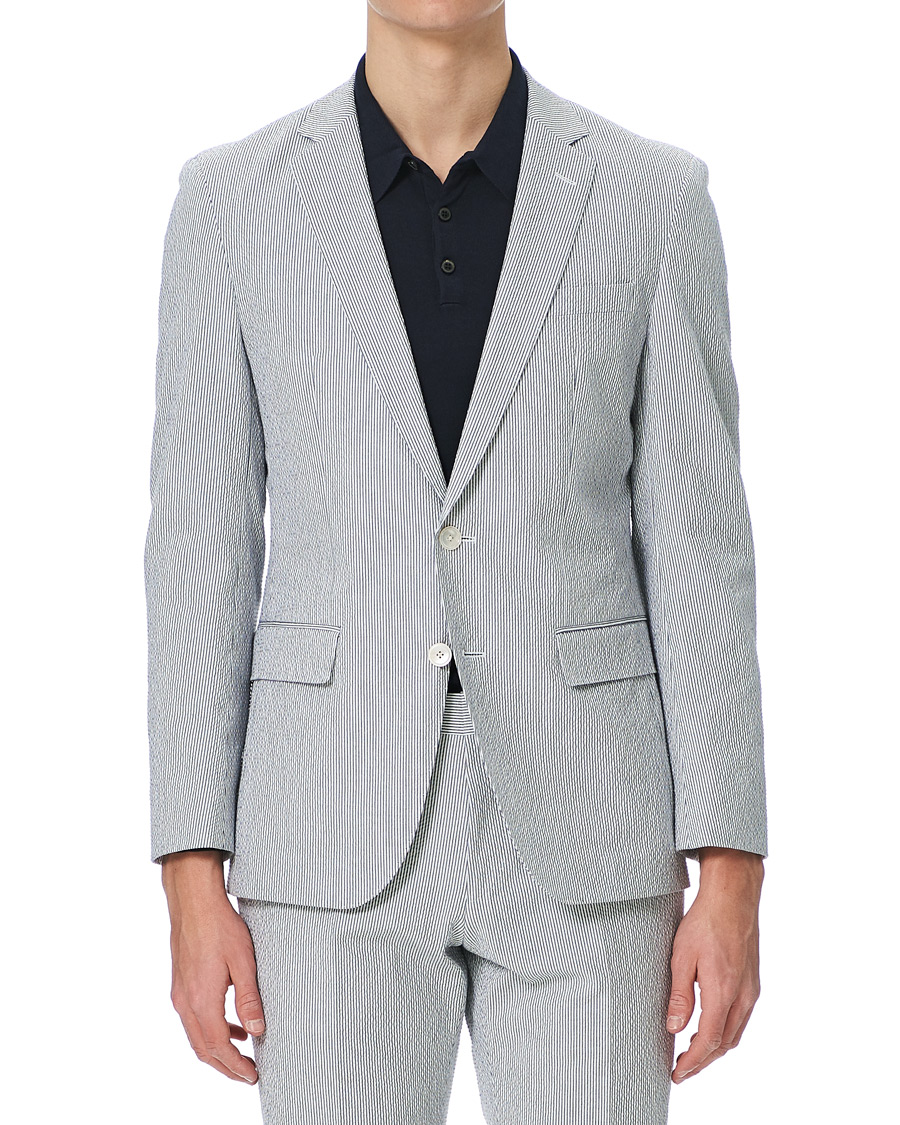 Herren | Anzüge | BOSS BLACK | BOSS Helford/Gander3 Seersucker Suit Open Grey