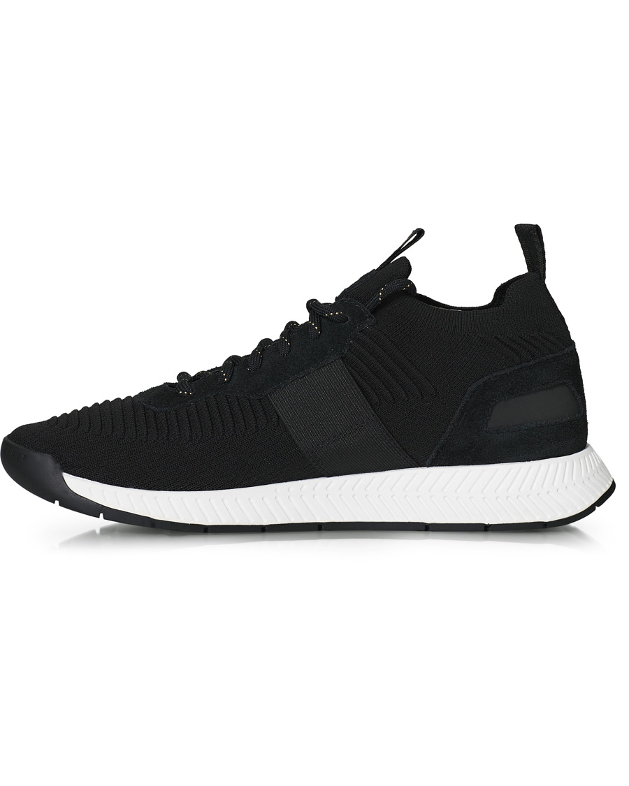 Herren | BOSS Titanium Mesh Running Sneaker Black/Gold | BOSS BLACK | BOSS Titanium Mesh Running Sneaker Black/Gold