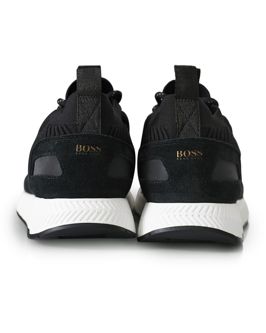 Herren | BOSS Titanium Mesh Running Sneaker Black/Gold | BOSS BLACK | BOSS Titanium Mesh Running Sneaker Black/Gold