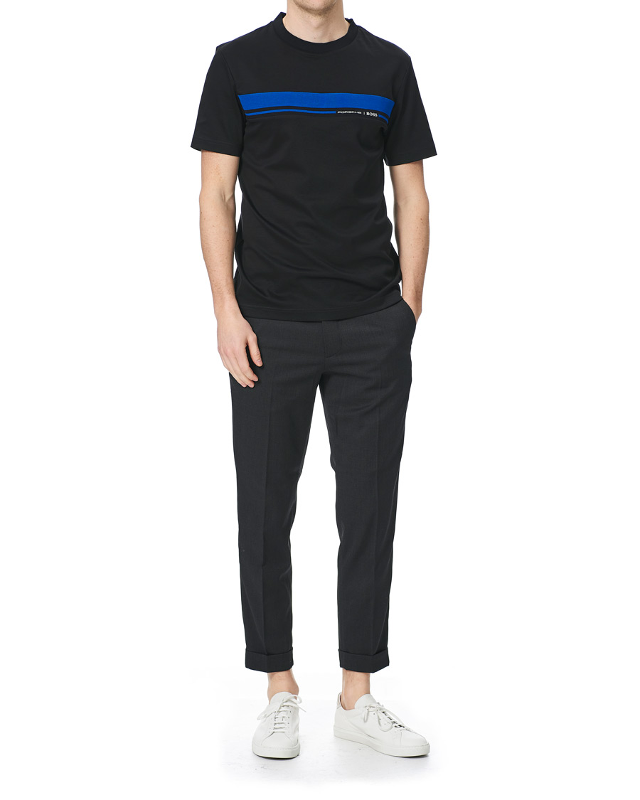 Herren | T-Shirts | BOSS BLACK | BOSS Porsche Capsule Tiburt Crew Neck Tee Black