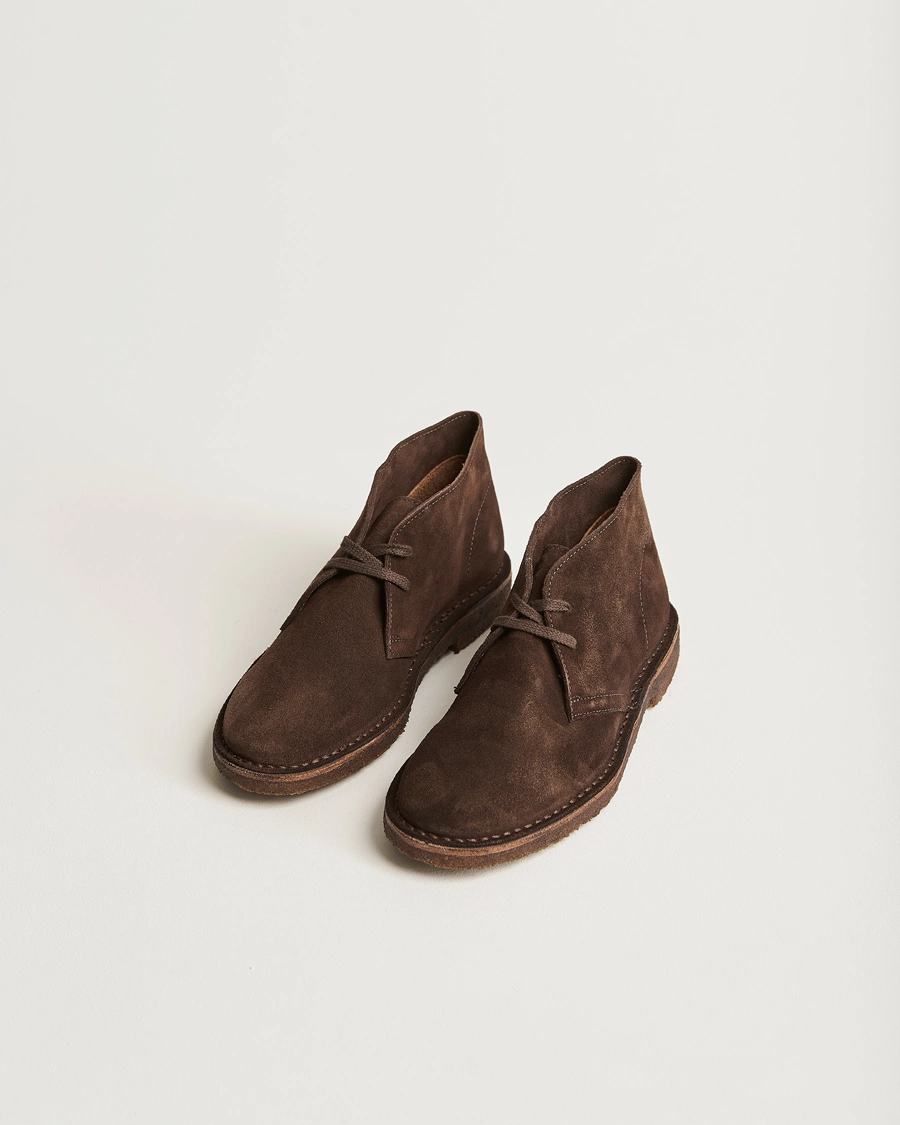 Herren |  | Drake's | Clifford Suede Desert Boots Dark Brown