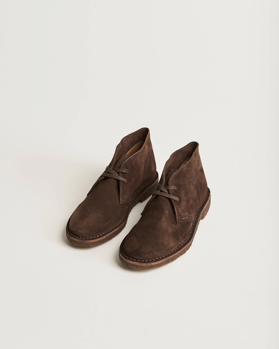 Herren | Boots | Drake's | Clifford Suede Desert Boots Dark Brown