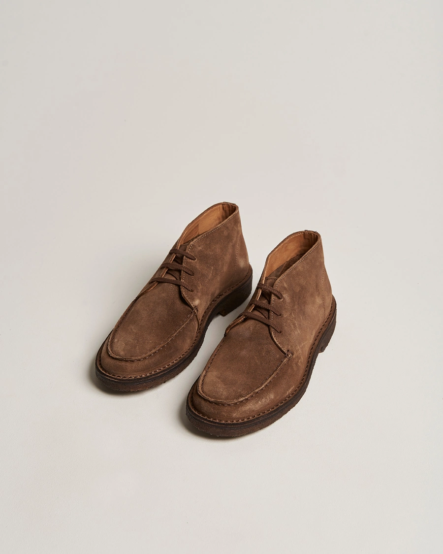 Herren | Boots | Drake's | Crosby Moc-Toe Suede Chukka Boots Tobacco