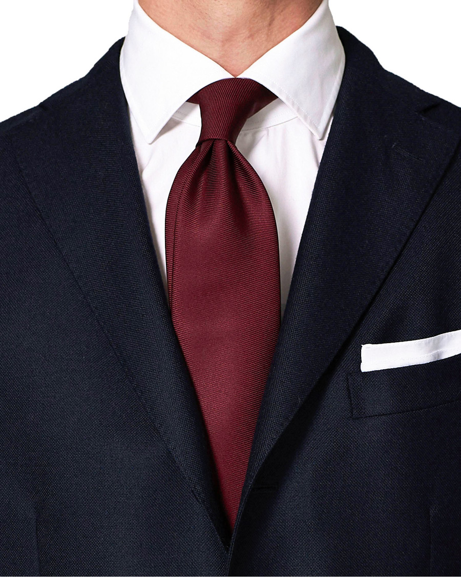 Herren | Drake's Handrolled Woven Silk 8 cm Tie Burgundy | Drake's | Handrolled Woven Silk 8 cm Tie Burgundy