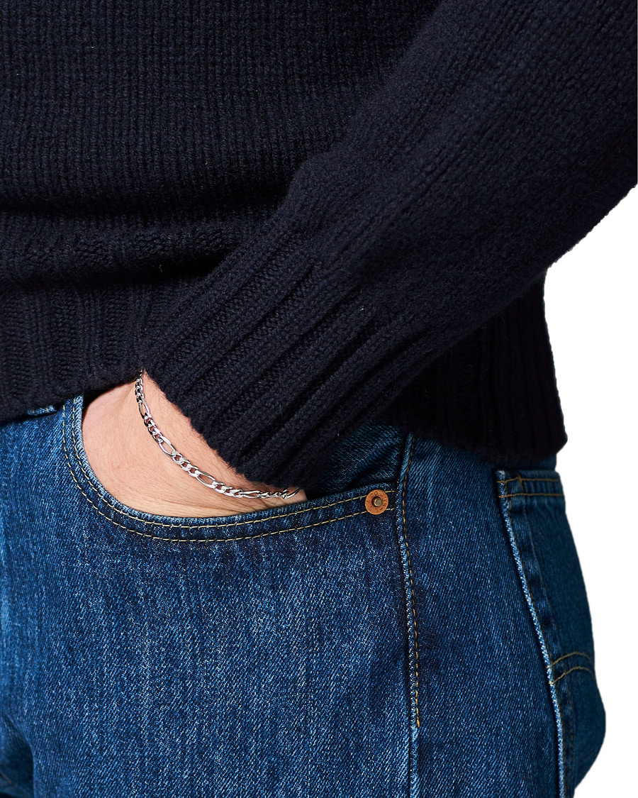 Herren | Armbänder | Tom Wood | Figaro Thick Bracelet Silver
