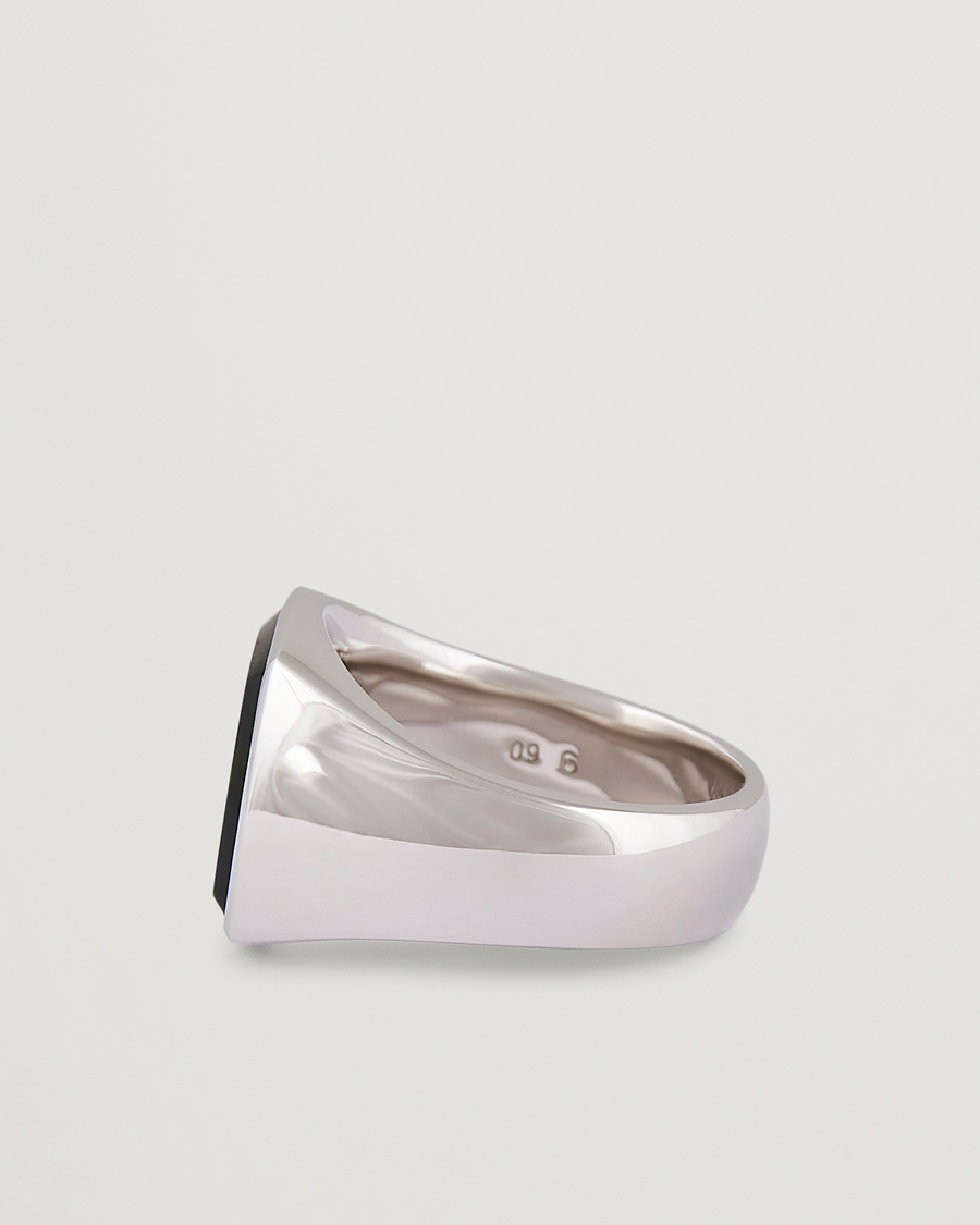 Herren | Schmuck | Tom Wood | Cushion Blue Hawk Eye Ring Silver