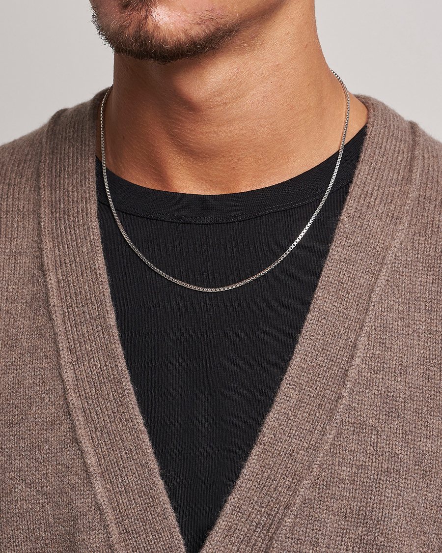 Herren | Tom Wood | Tom Wood | Square Chain M Necklace Silver