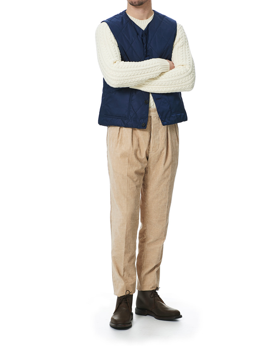 Herren | Hosen | Mackintosh | Wild Pleated Cord Trousers Beige