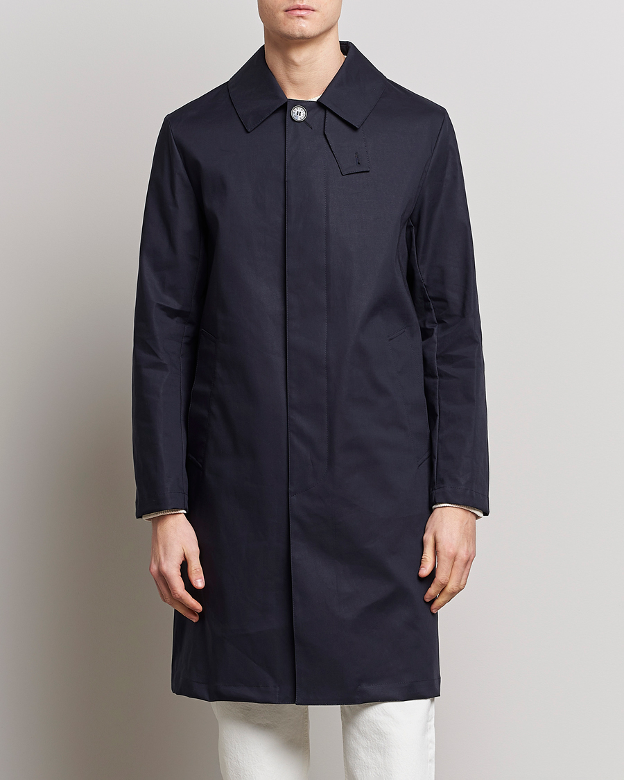 Herren | Stylisch im Regen | Mackintosh | Manchester Car Coat Navy