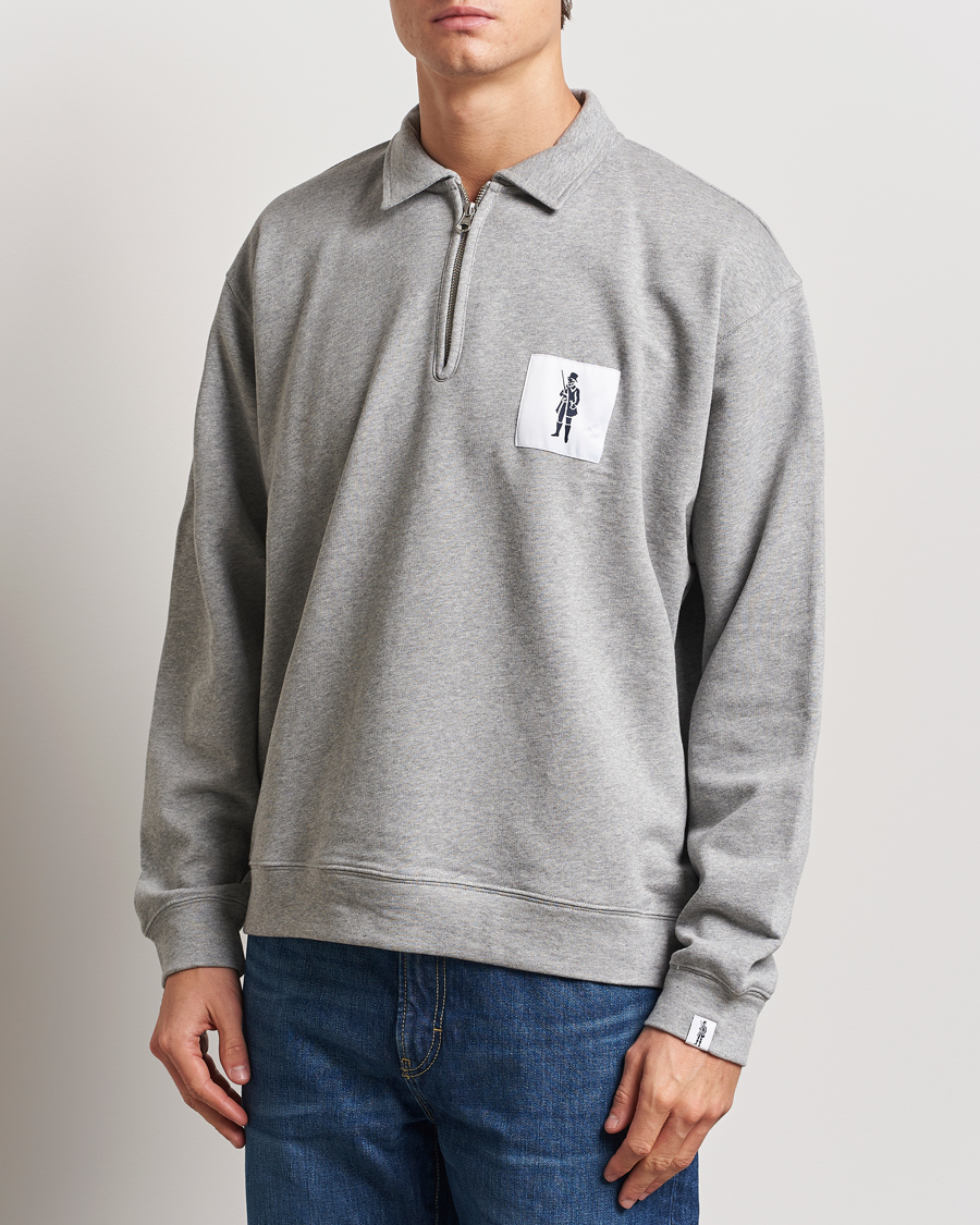 Herren |  | Mackintosh | Dandyman Zip Sweat Grey Melange