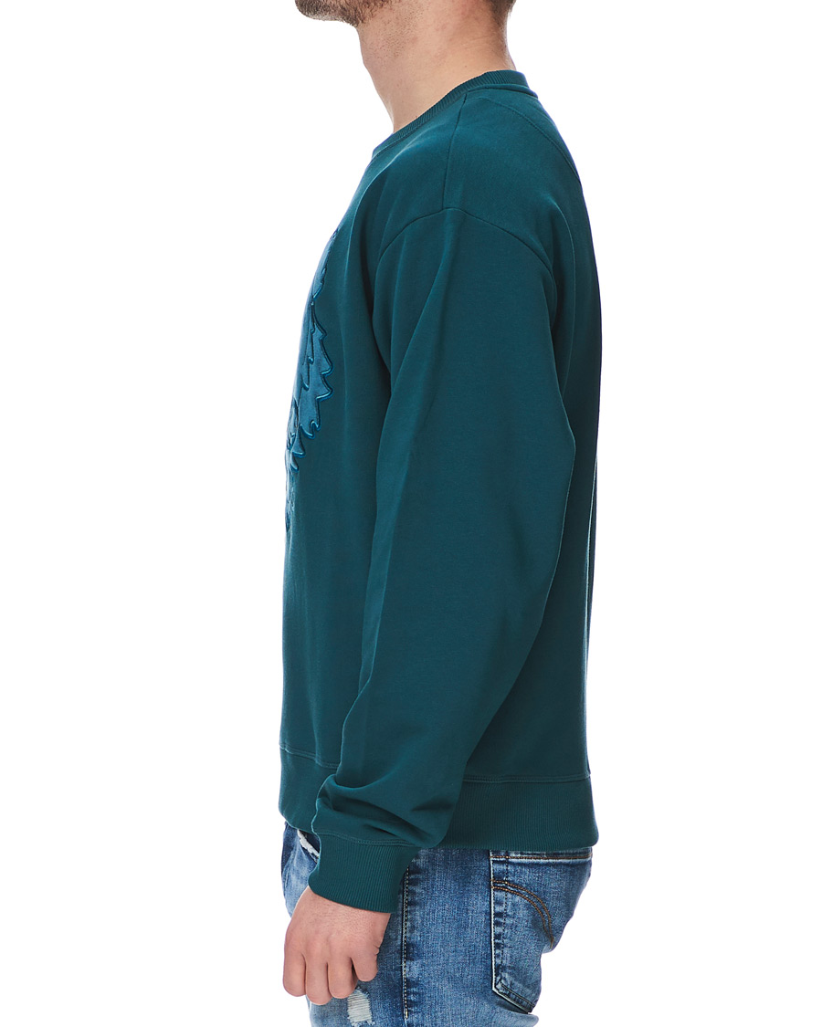 Herren | Pullover | KENZO | Velvet Tiger Head Crew Neck Sweatshirt Green