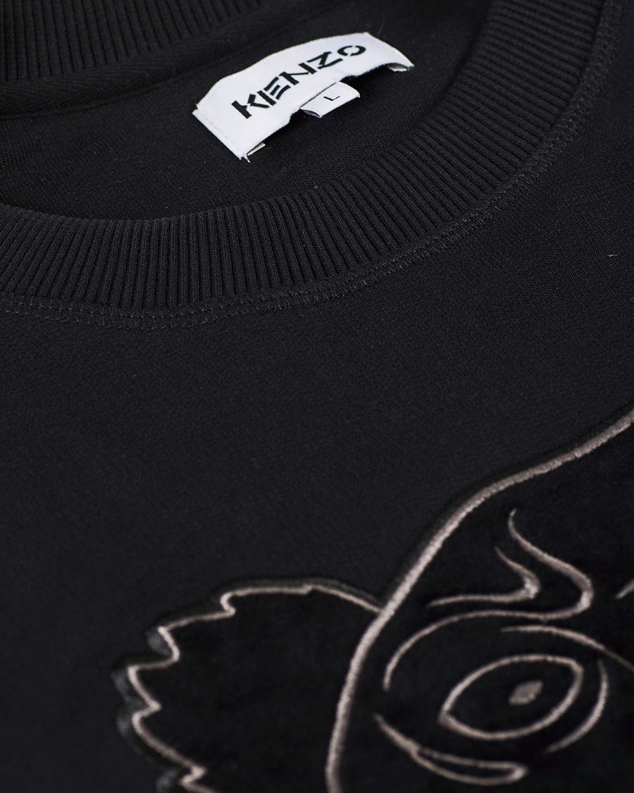 Herren | Pullover | KENZO | Velvet Tiger Head Crew Neck Sweatshirt Black