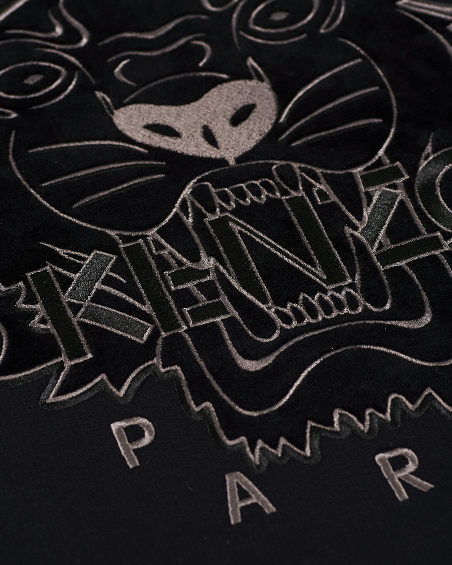 Herren | Pullover | KENZO | Velvet Tiger Head Crew Neck Sweatshirt Black
