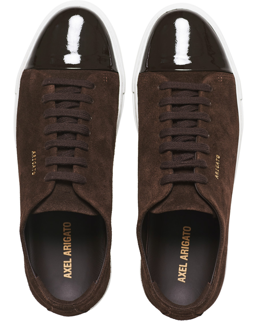 Herren | Axel Arigato Patent Cap Toe Sneaker Brown Suede | Axel Arigato | Patent Cap Toe Sneaker Brown Suede