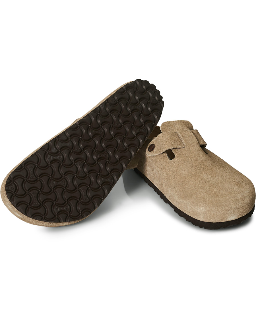 Herren | BIRKENSTOCK Boston Soft Footbed Taupe Suede | BIRKENSTOCK | Boston Soft Footbed Taupe Suede