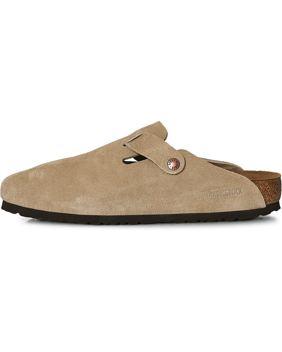 Herren | BIRKENSTOCK Boston Soft Footbed Taupe Suede | BIRKENSTOCK | Boston Soft Footbed Taupe Suede